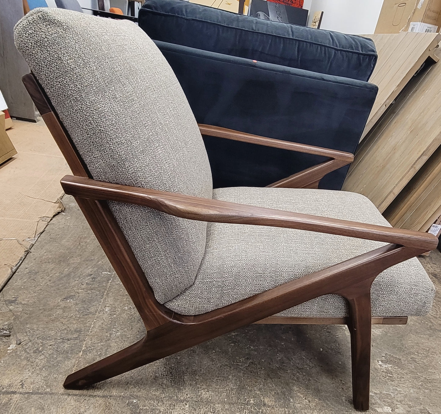 Swaxon Fabric Wood Chair