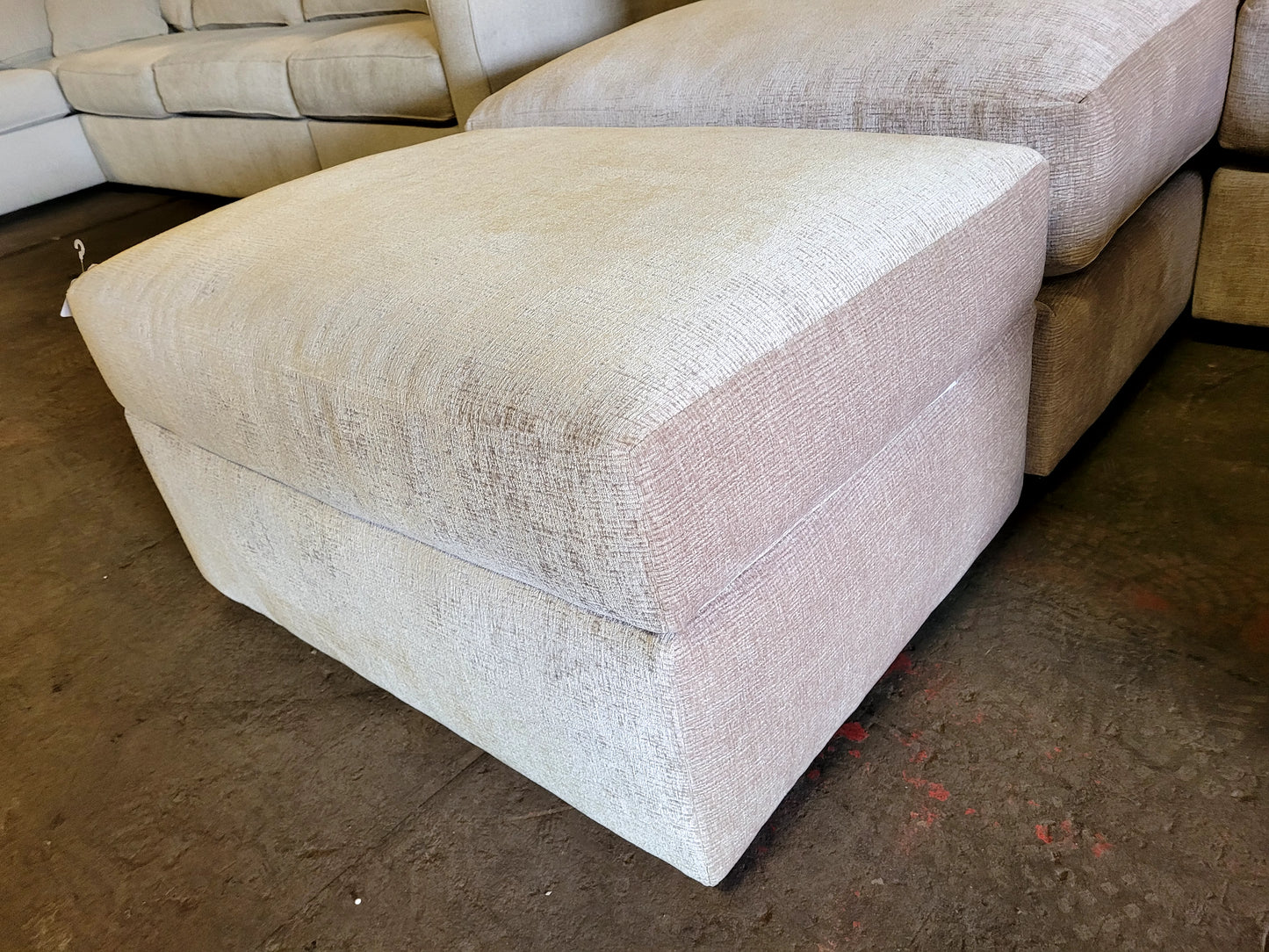 Textured Ottoman (Grey)