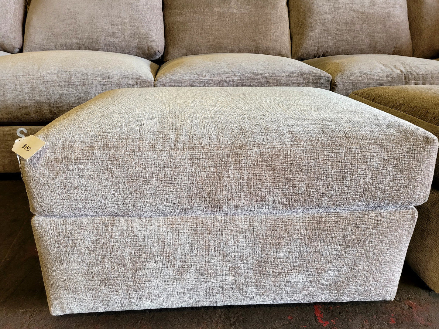 Textured Ottoman (Grey)