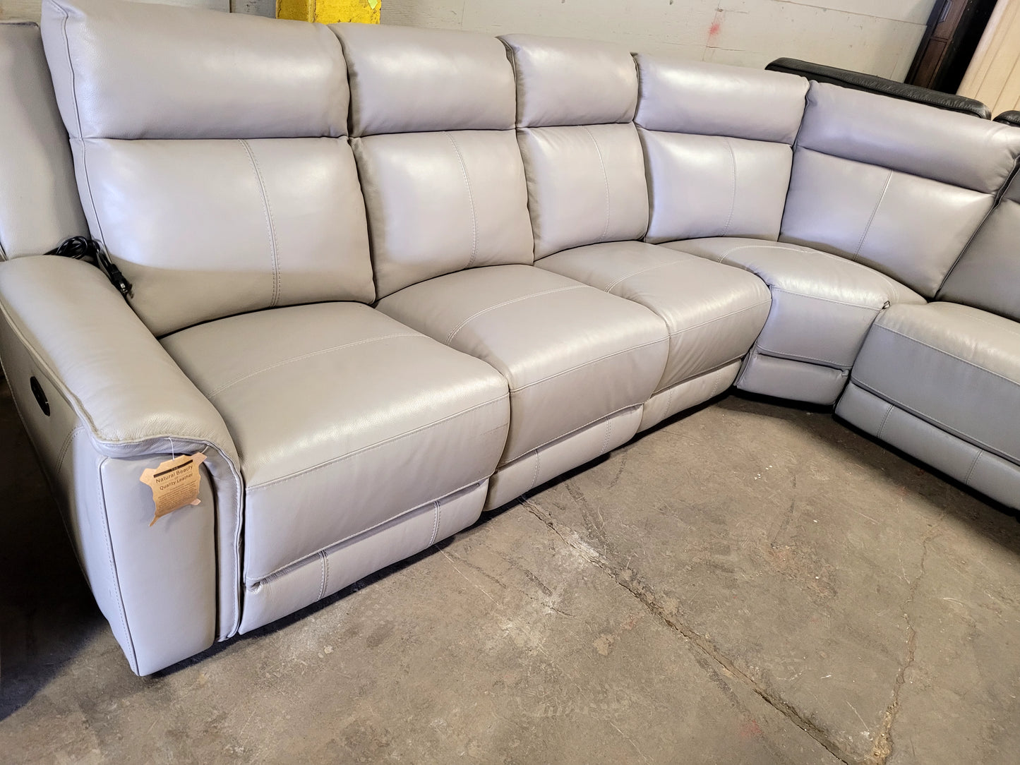 Addyson 6-Pc. Leather Sectional with 3 Zero Gravity Recliners with Power Headrests