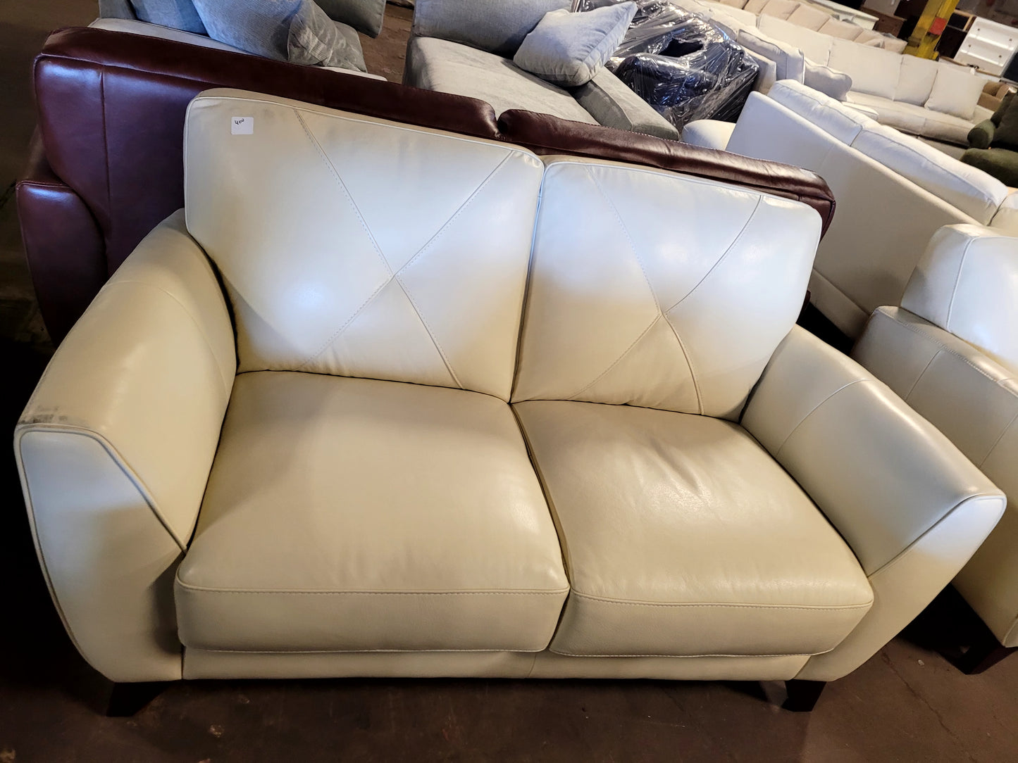 Myia 62" Leather Loveseat