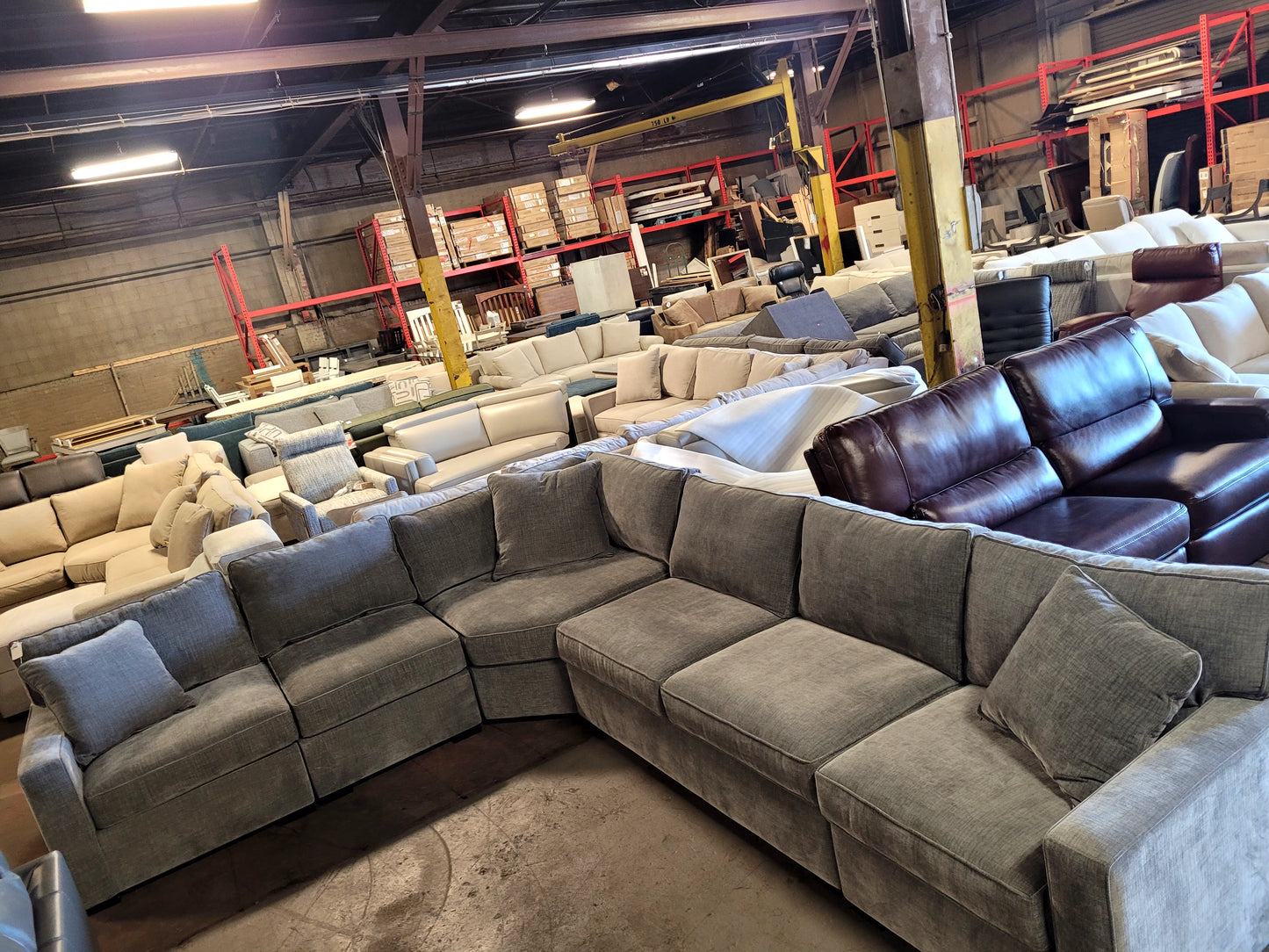 Radley 5pc Sectional Sofa (Custom Grey Fabric)