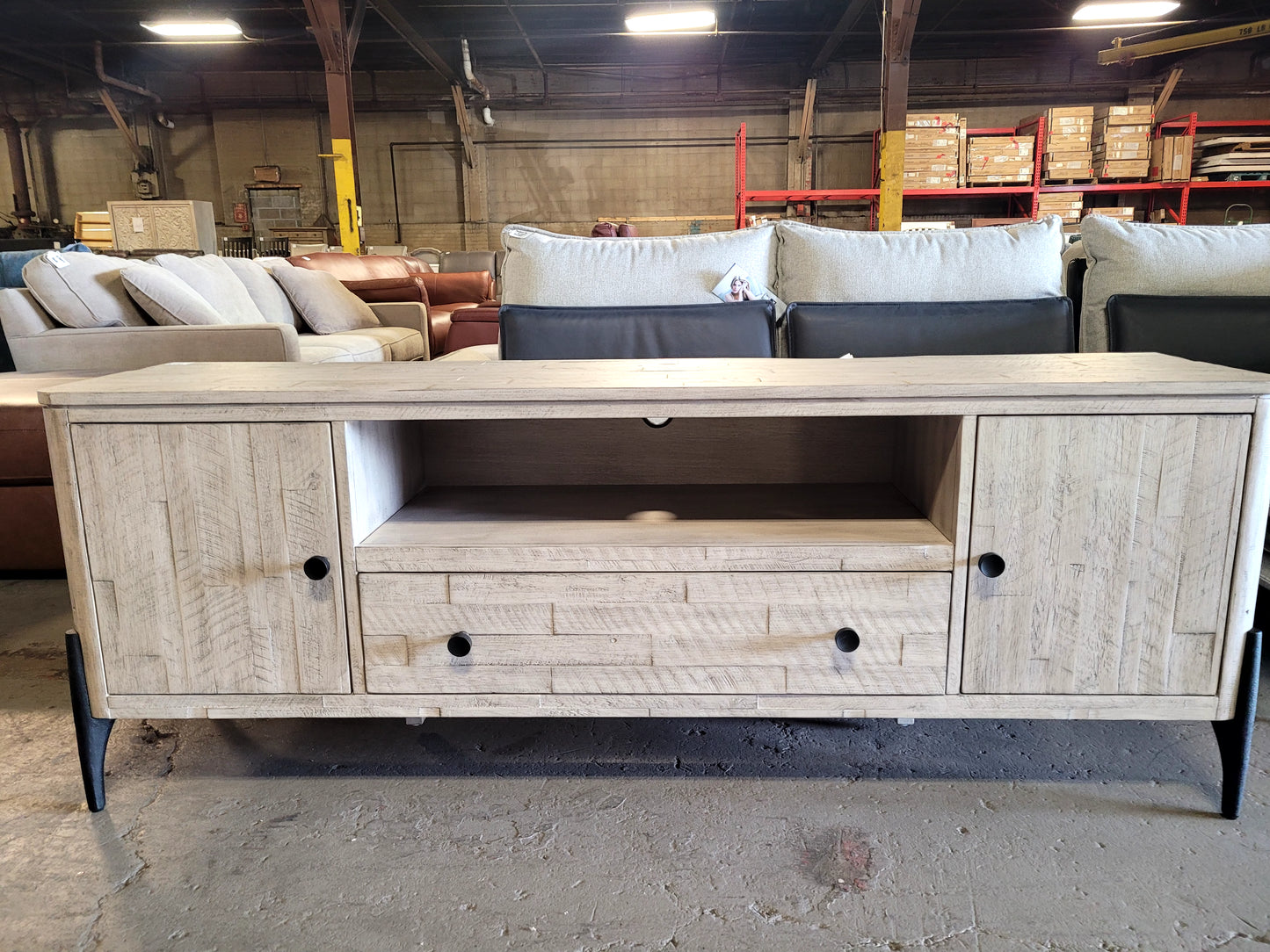 Contemporary 70" TV Cabinet with Cord Management