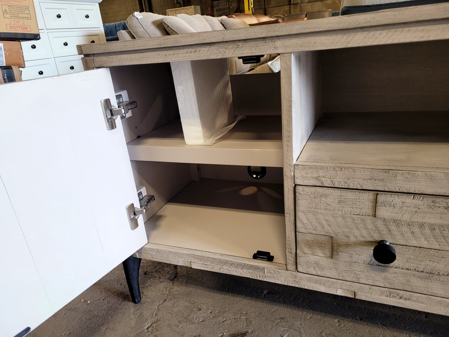 Contemporary 70" TV Cabinet with Cord Management