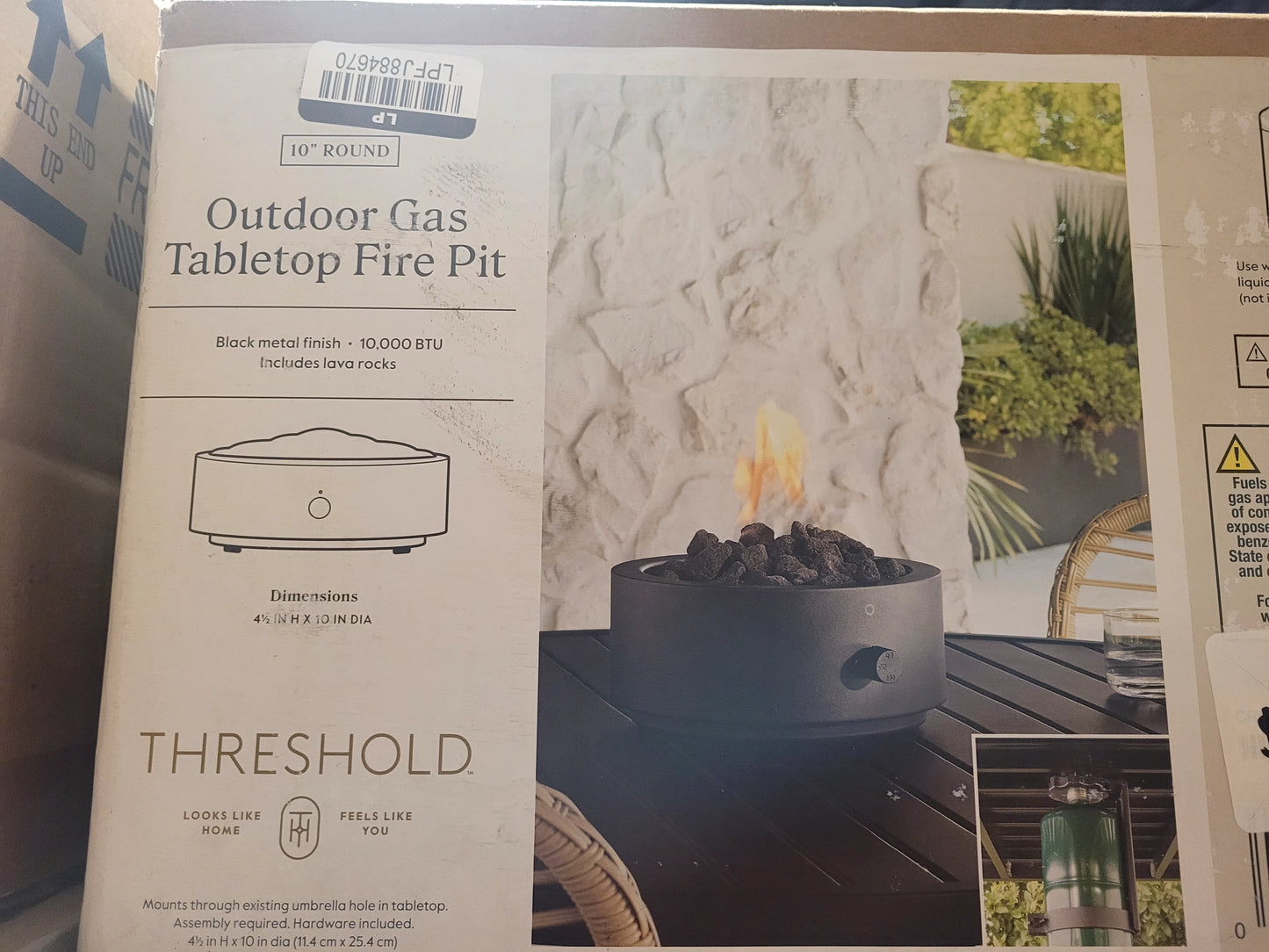 Threshold Outdoor Tabletop Fire Pit