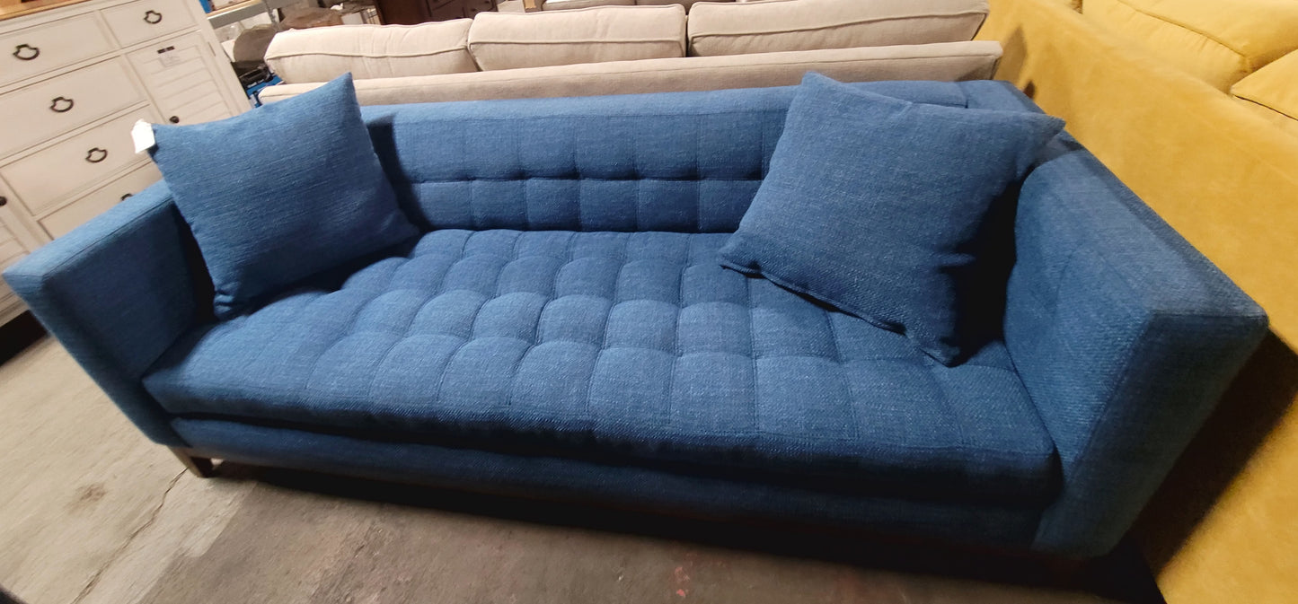 Blue Tufted Sofa