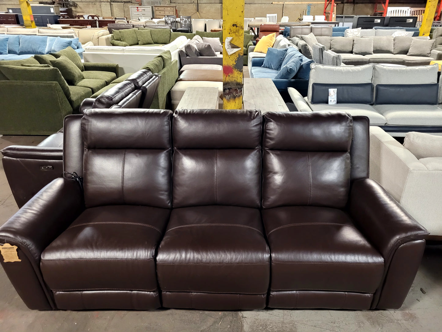 Addyson 88" 3-Pc. Leather Sofa with 3 Zero Gravity
Recliners with Power Headrests/ Chocolate