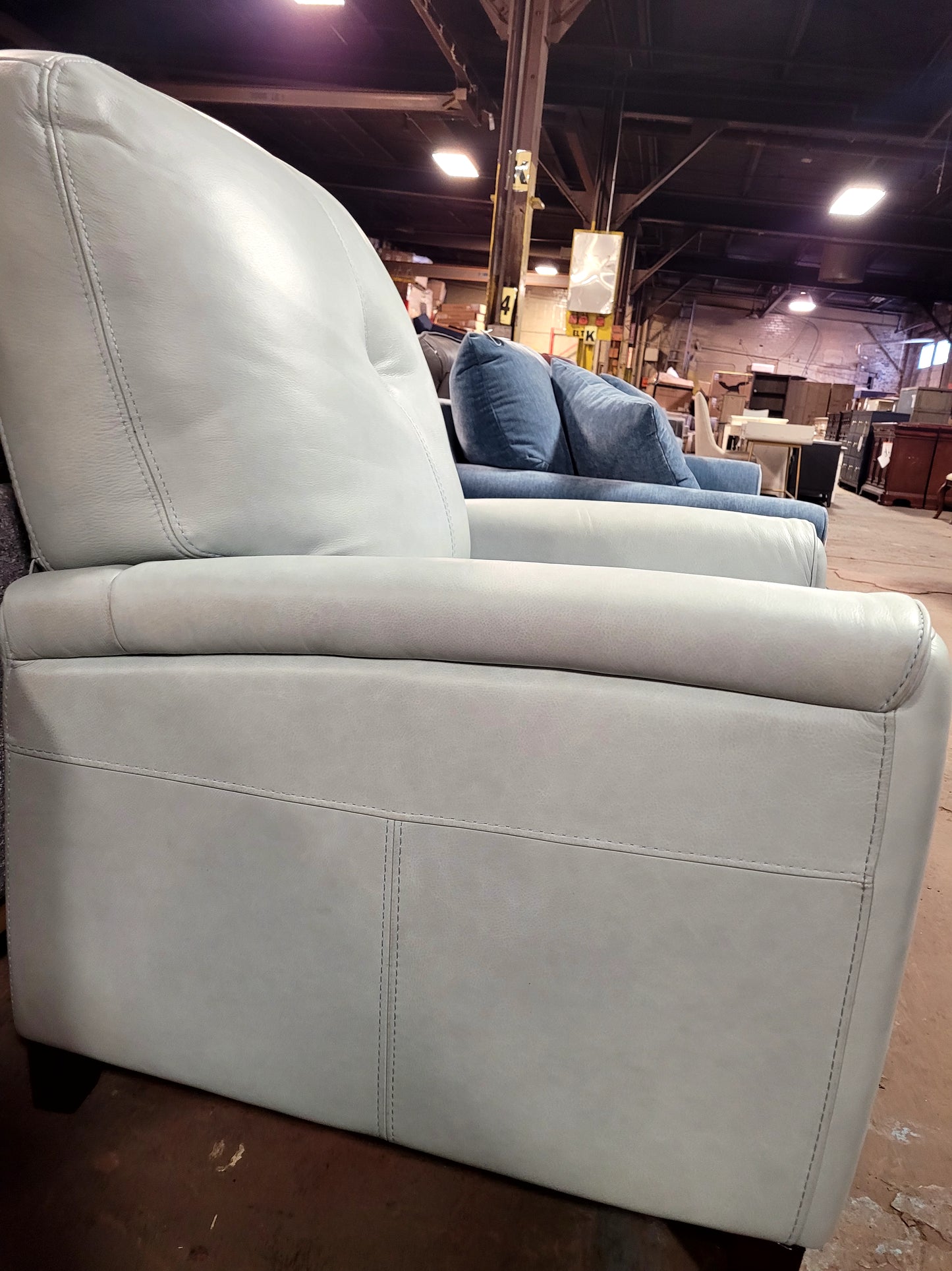 Ashlinn 34" Pastel Leather Pushback Recliner