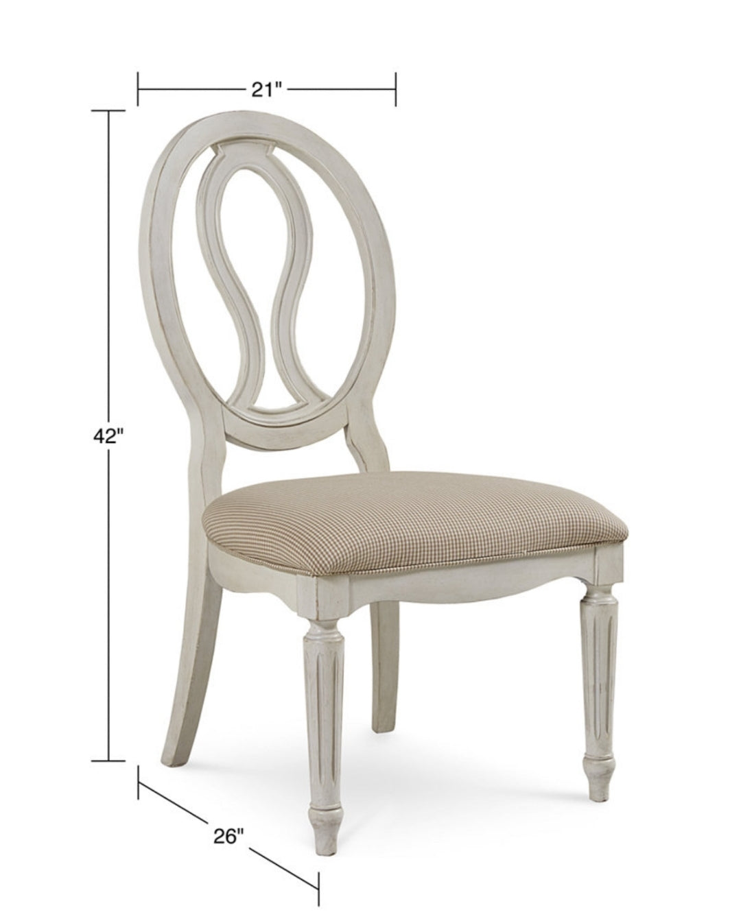 Sag Harbor Round Pierced Back Side Chair (Cotton)