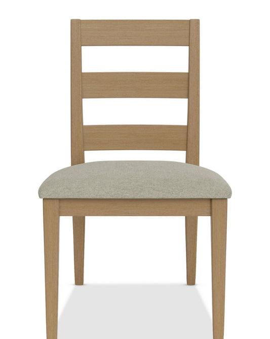 Davie Dining Side Chair with Upholstered Seat (Pale Oak)