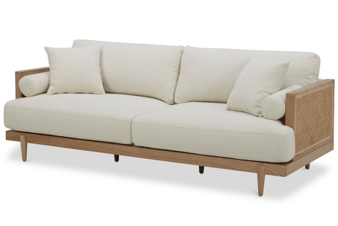 Kellsie 87" Fabric Sofa (Ivory)
