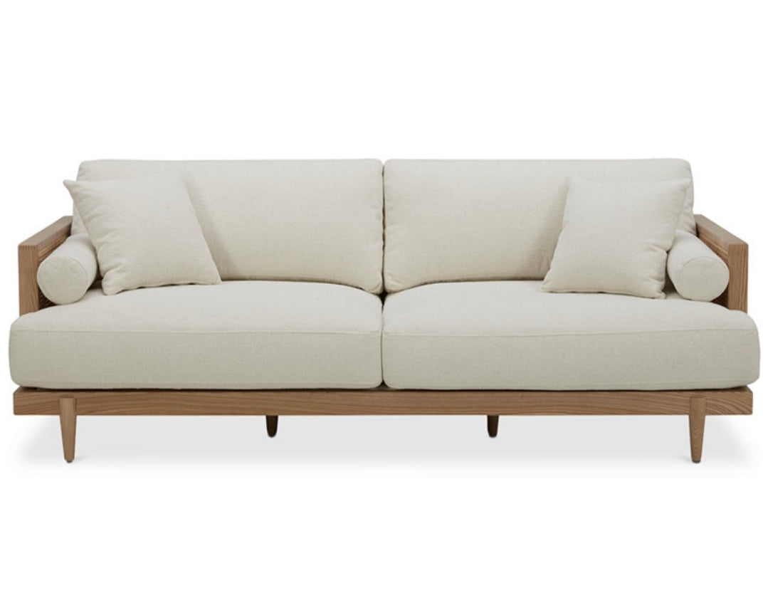 Kellsie 87" Fabric Sofa (Ivory)
