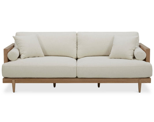 Kellsie 87" Fabric Sofa (Ivory)
