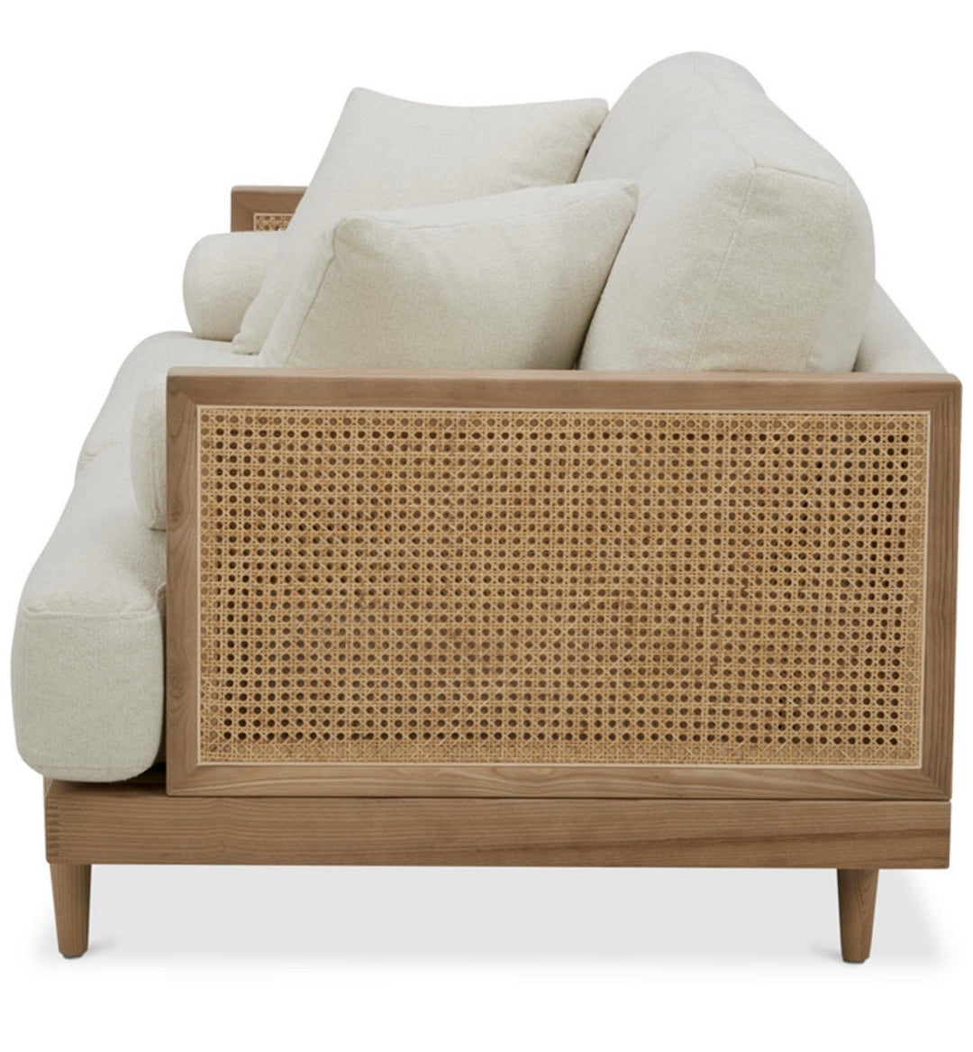 Kellsie 87" Fabric Sofa (Ivory)