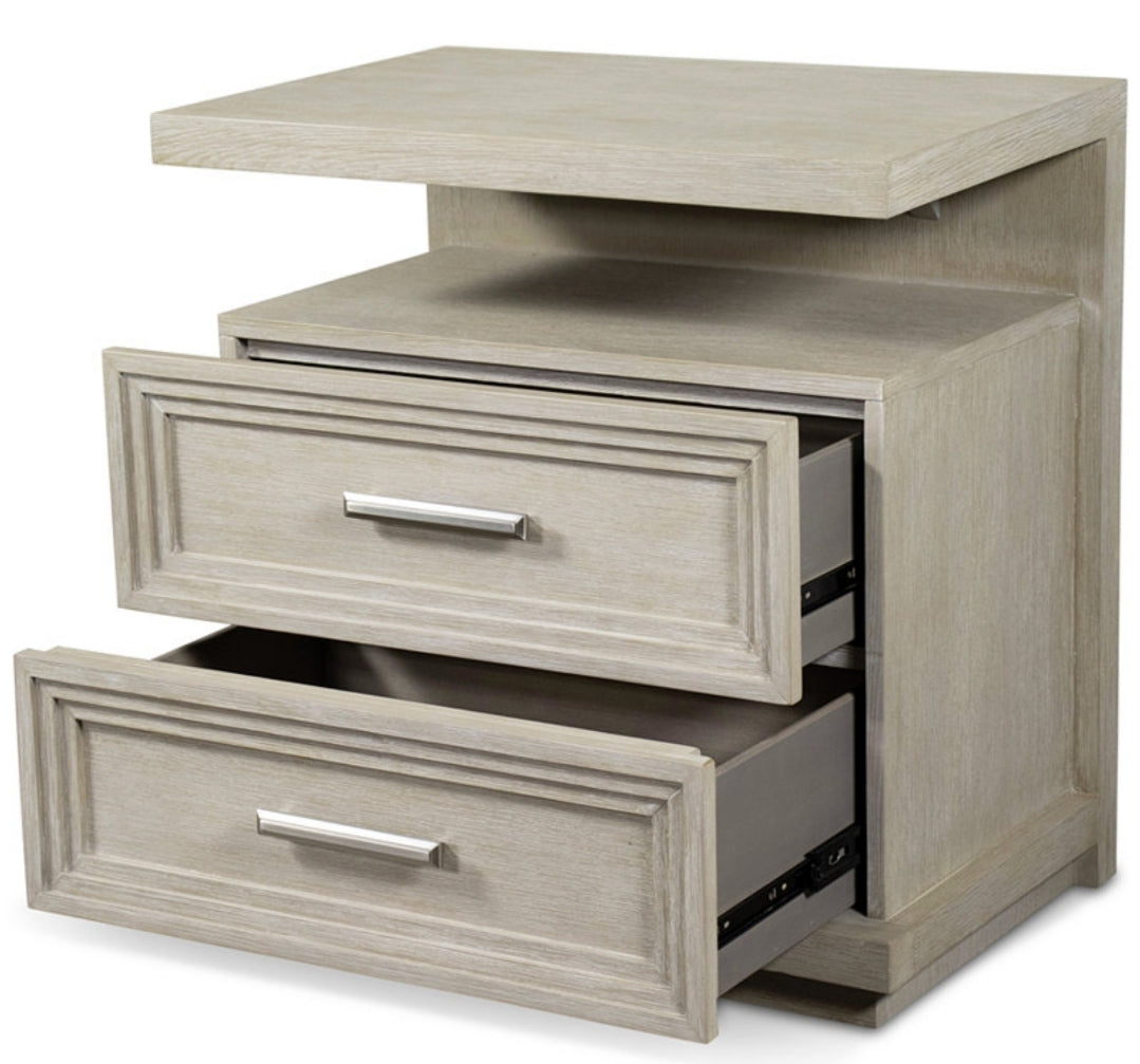 Cascade Two-Drawer Nightstand