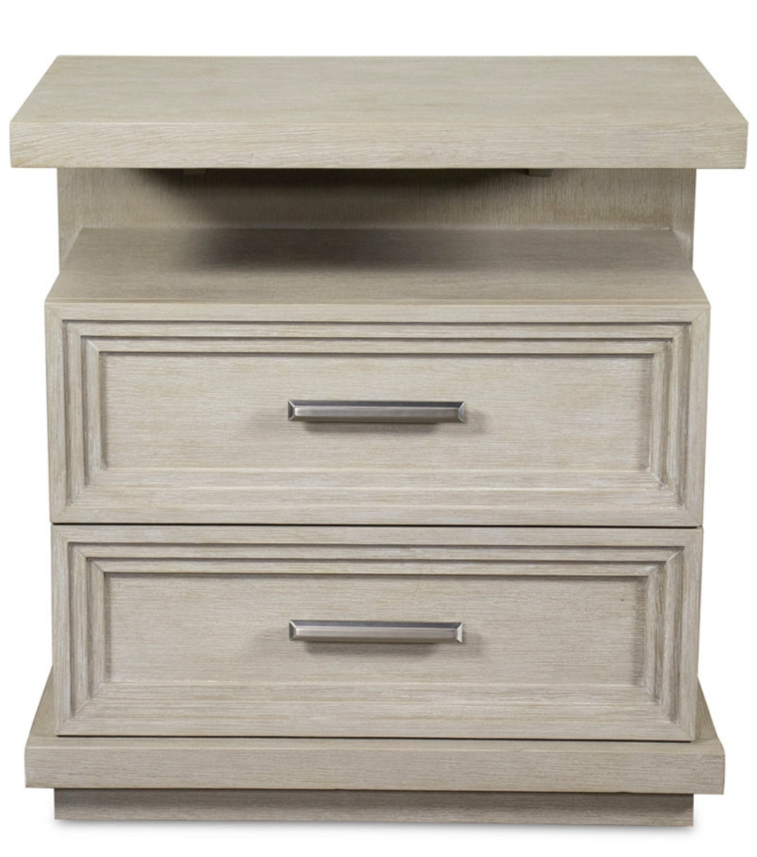 Cascade Two-Drawer Nightstand