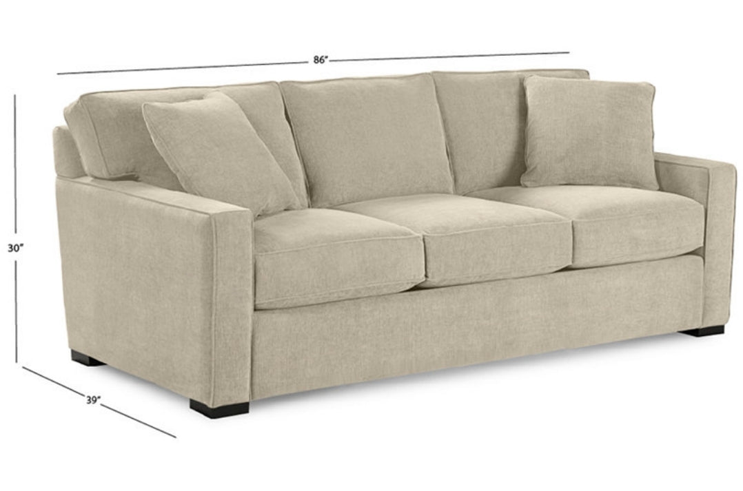 Radley 86" Fabric Sofa (Beige)