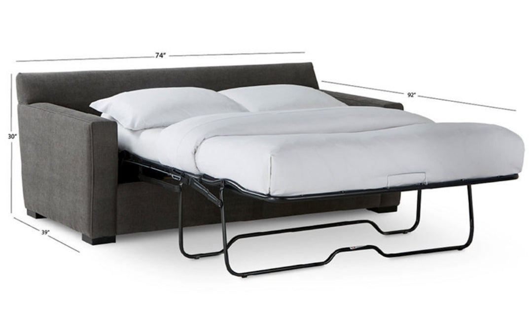 Radley 74" Fabric Full Sleeper Sofa Bed (Heavenly Mocha Grey)
