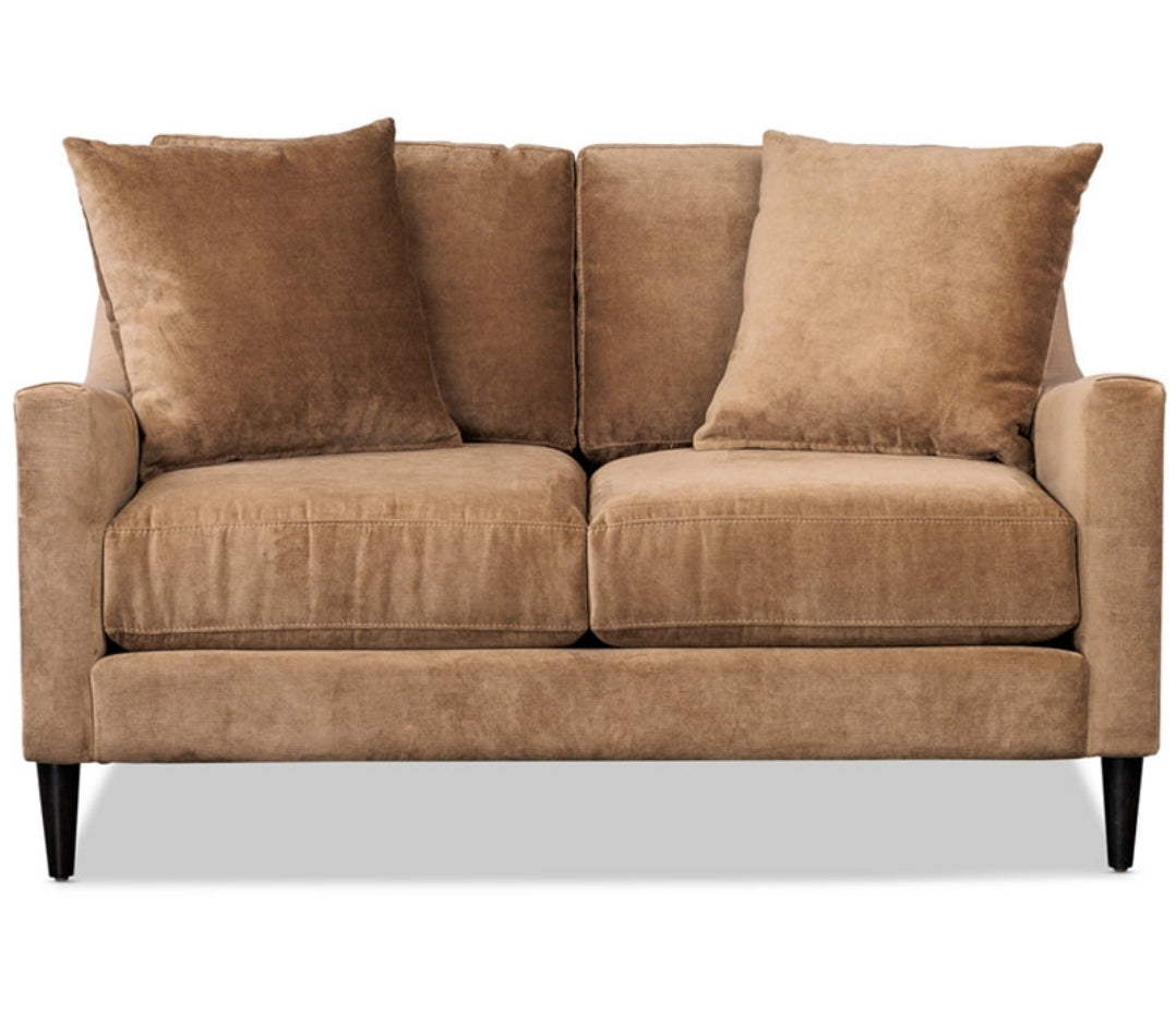 Iliza 61" Fabric Loveseat (Tan)