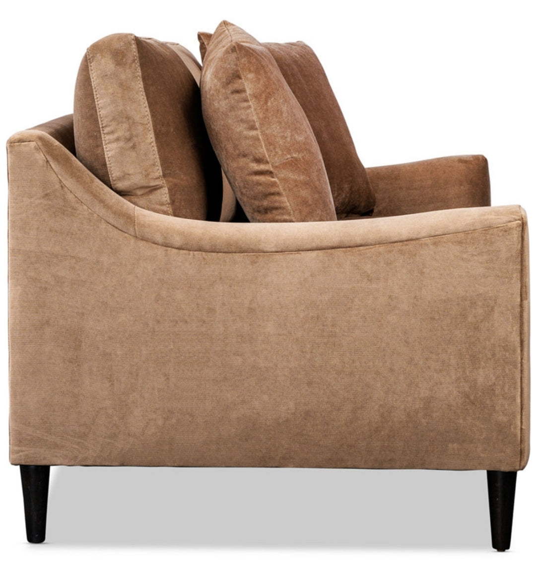 Iliza 61" Fabric Loveseat (Tan)