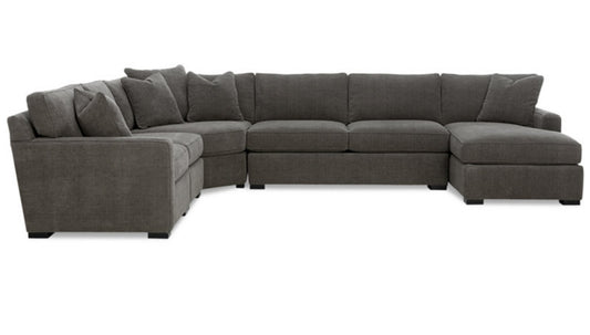 Radley 5-Piece Fabric Chaise Sectional Sofa (Heavenly Mocha Grey)