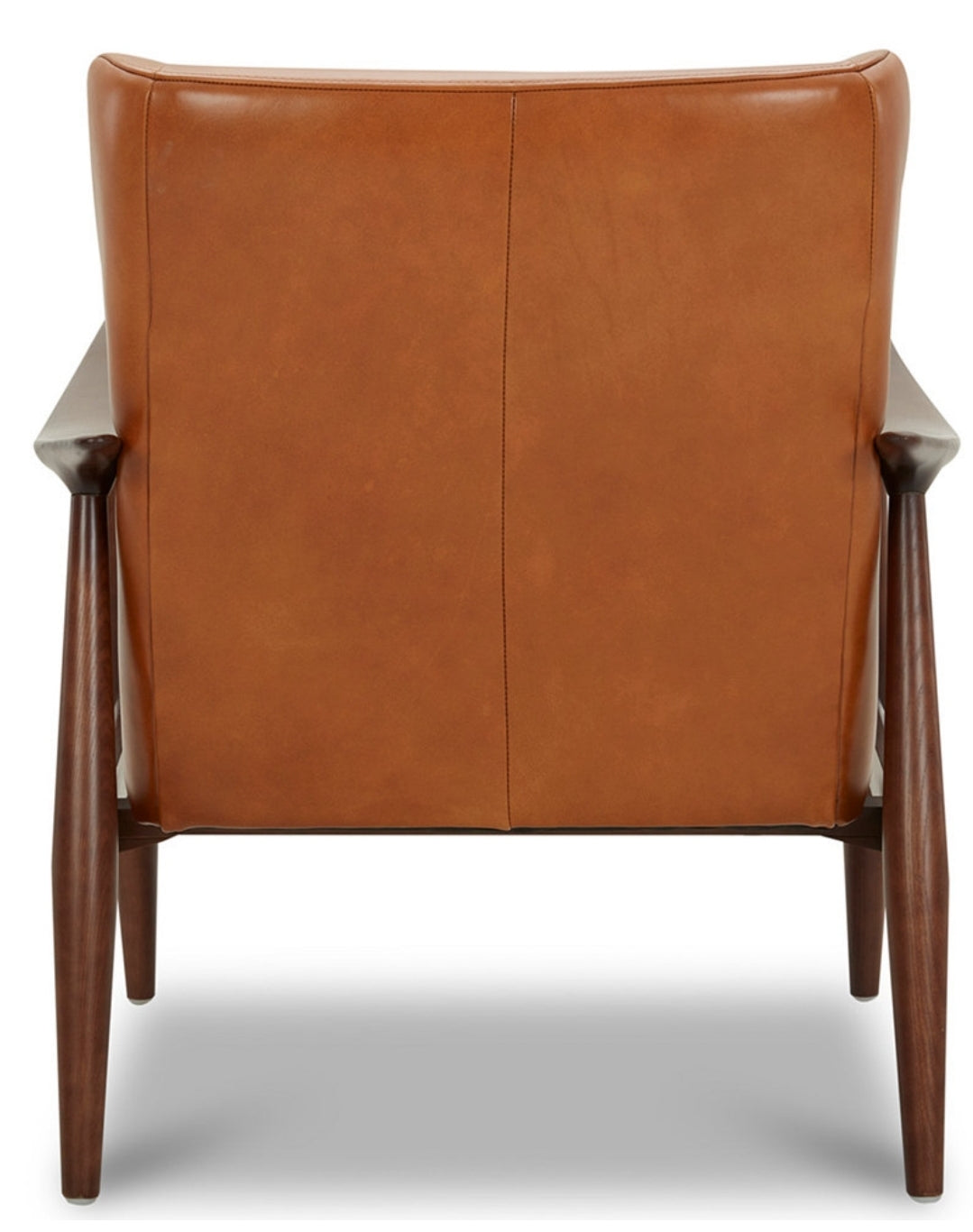 Jollene 29" Leather Winged Accent Chair