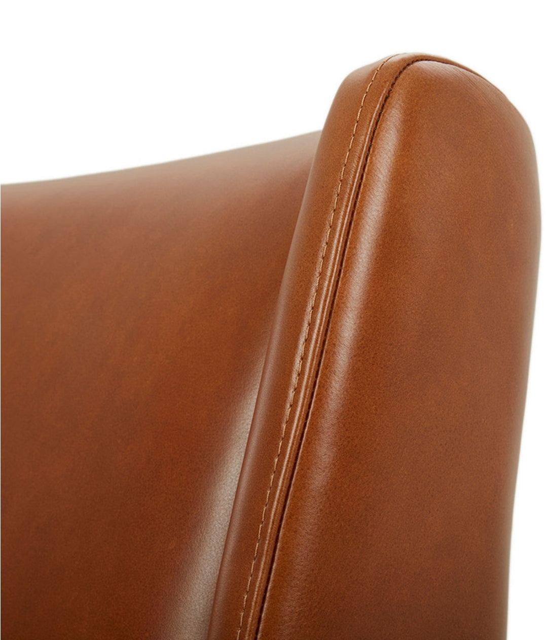 Jollene 29" Leather Winged Accent Chair