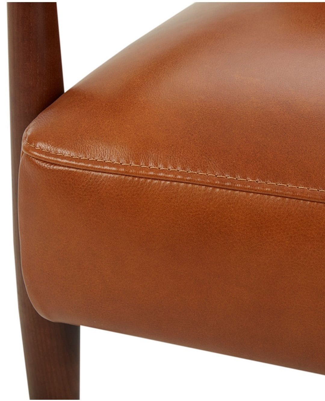 Jollene 29" Leather Winged Accent Chair