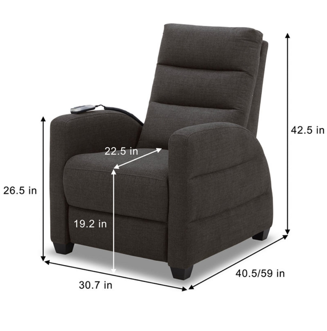 Carran 31" Zero Gravity Fabric Recliner (Grey)