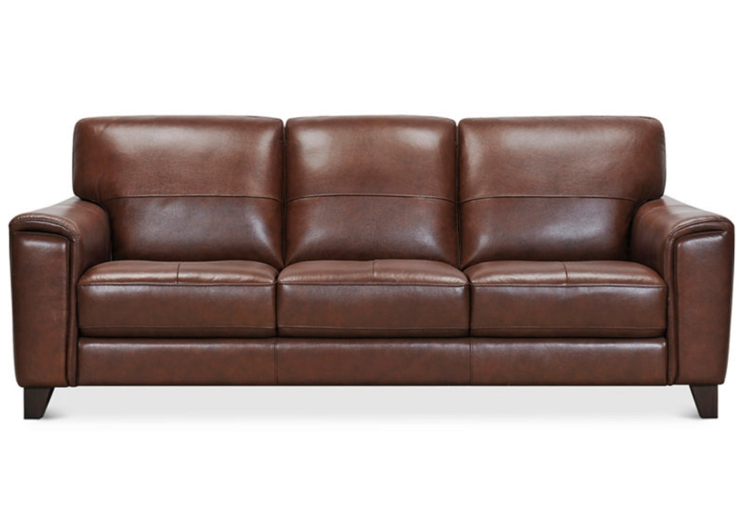 Brayna 88" Classic Leather Sofa