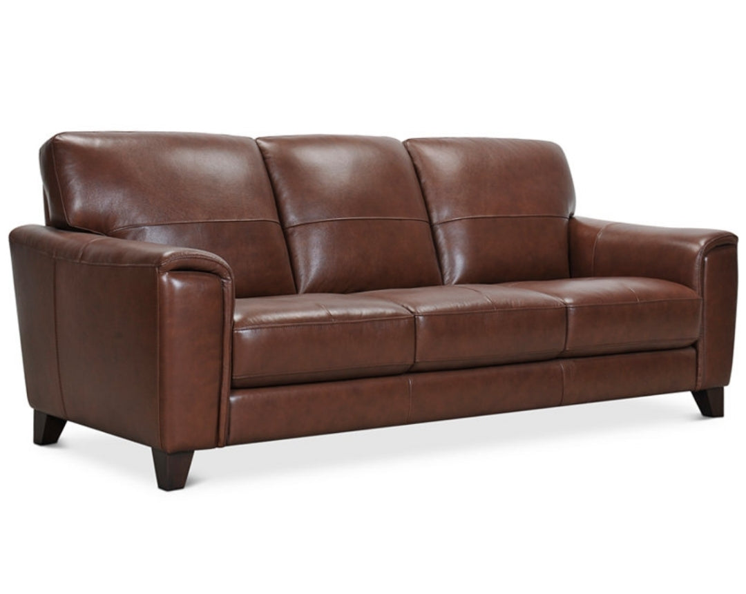 Brayna 88" Classic Leather Sofa