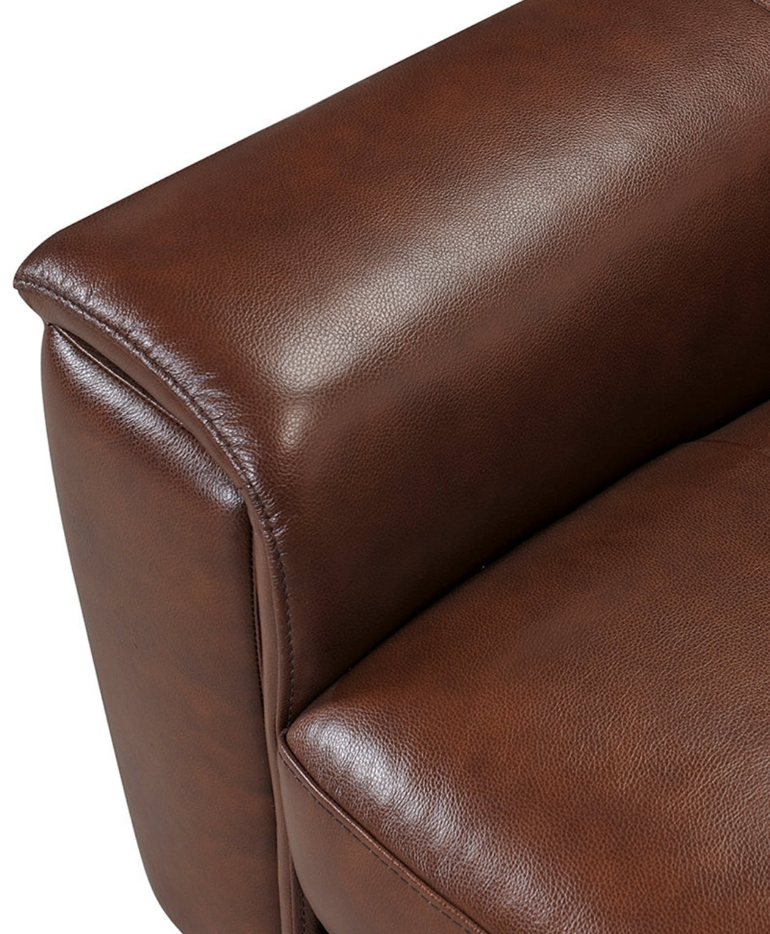 Brayna 88" Classic Leather Sofa