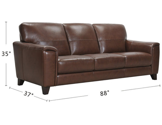 Brayna 88" Classic Leather Sofa