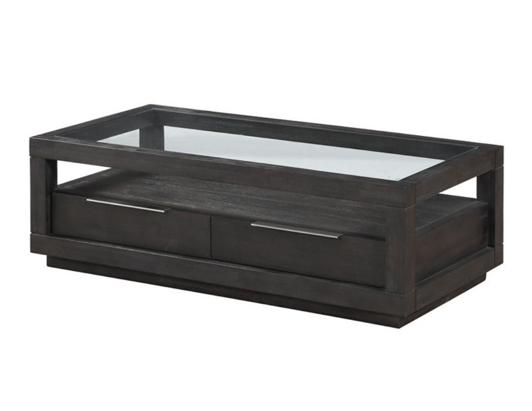 Tivie 54" Wood Coffee Table (Basalt Gray)