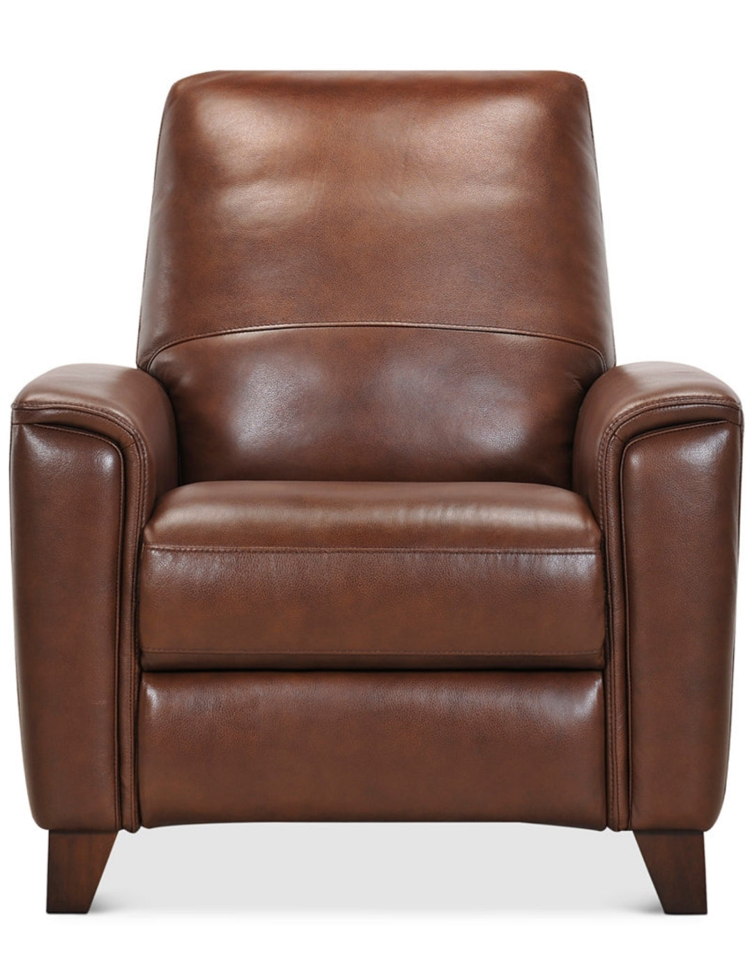 Brayna 35" Classic Leather Pushback Recliner (Brown)