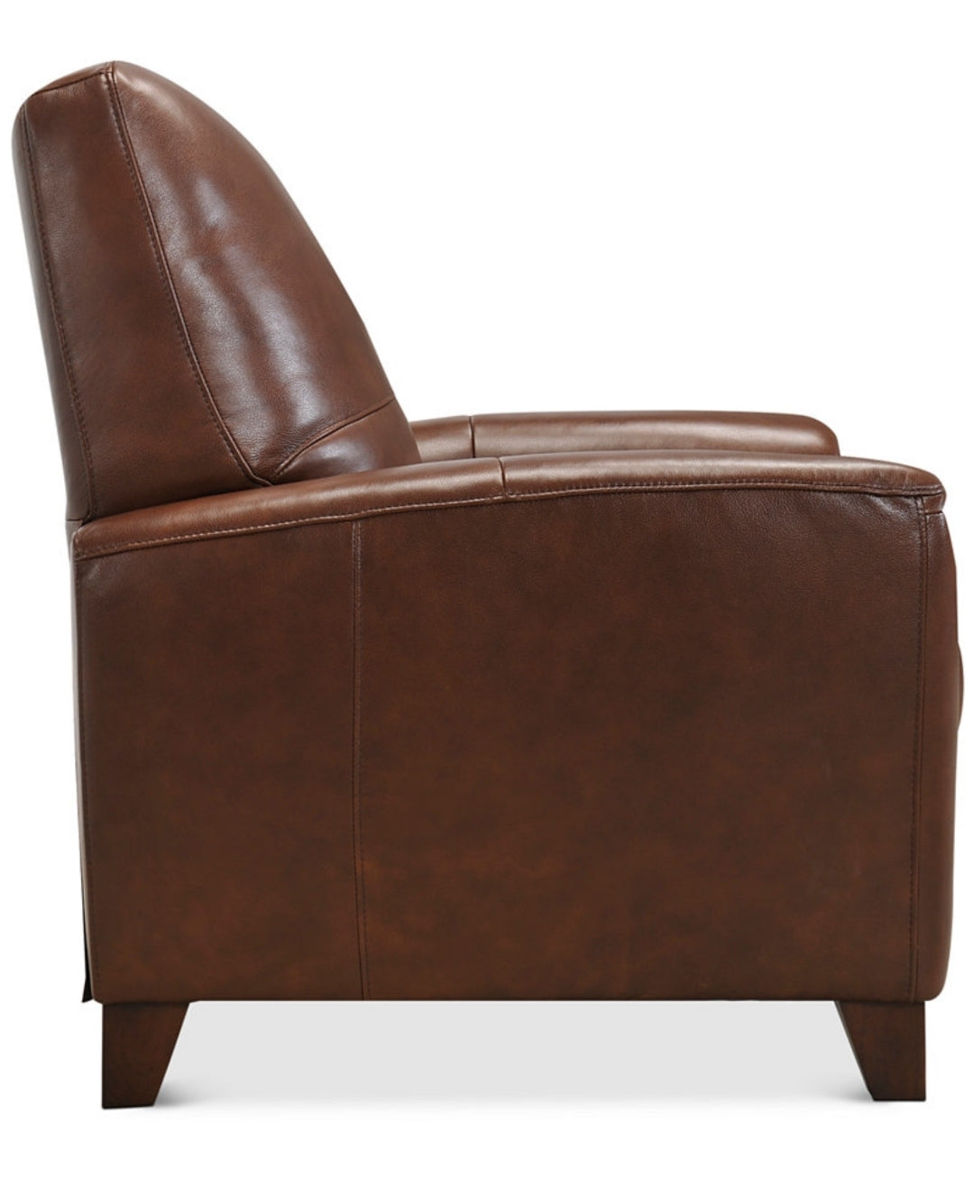 Brayna 35" Classic Leather Pushback Recliner (Brown)