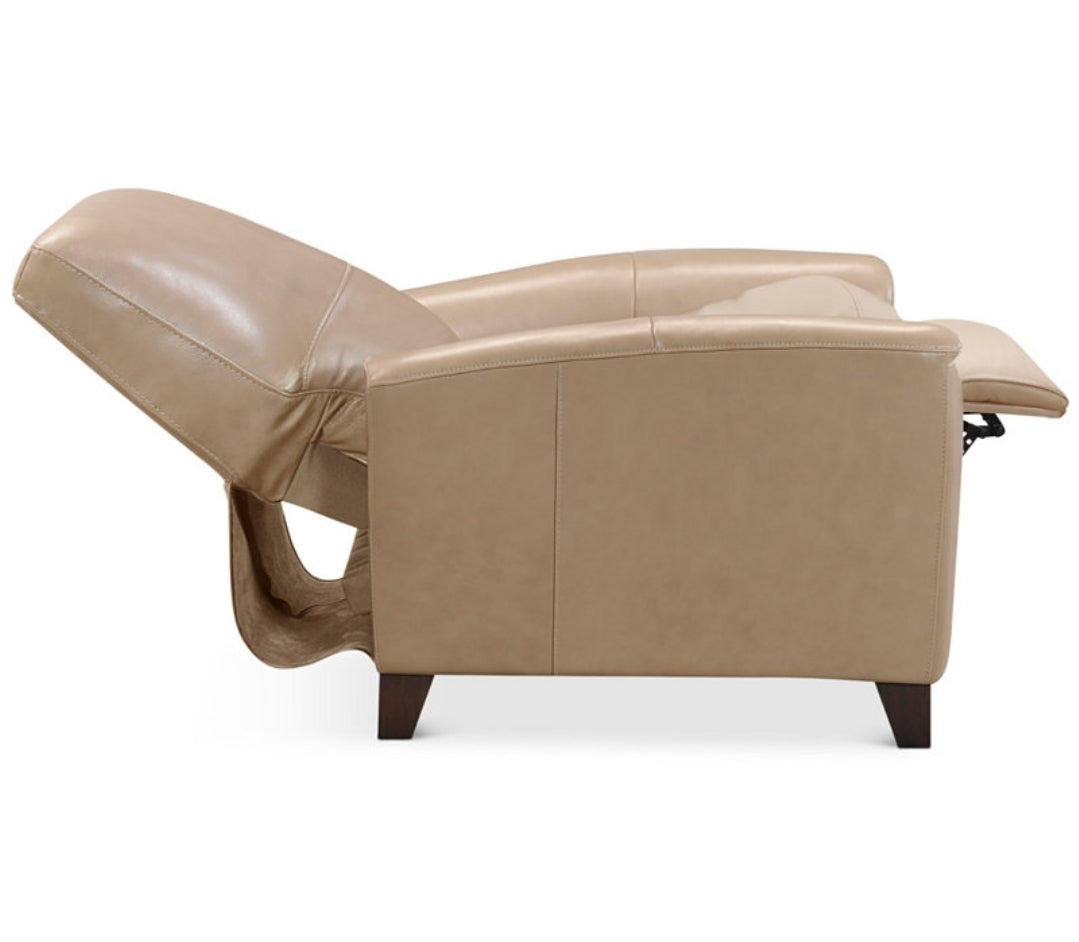 Brayna 35" Classic Leather Pushback Recliner (Classico Taupe)