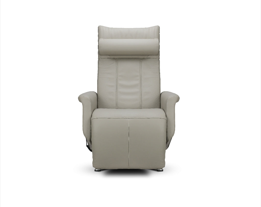 Svago Swivel SV500 Zero Gravity Recliner Chair (Taupe & Walnut)