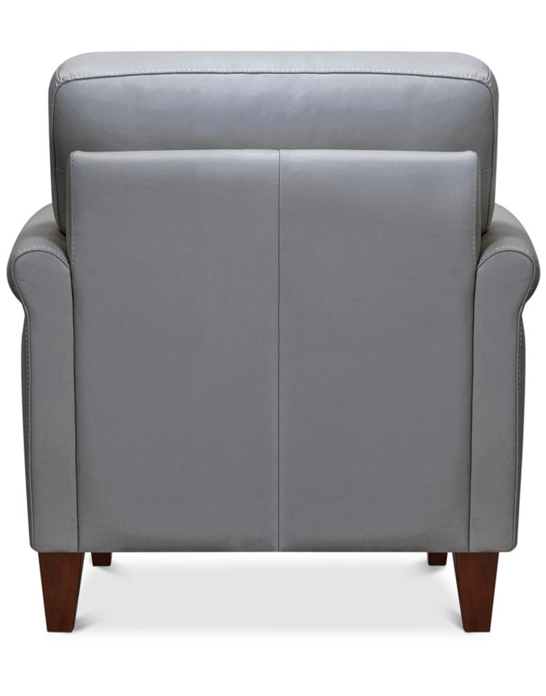 Kared 35" Roll Arm Leather Chair (Sassari Grey)