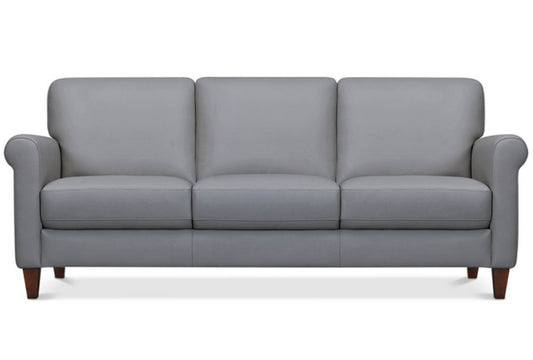 Kared Leather Sofa (Sassari Grey)