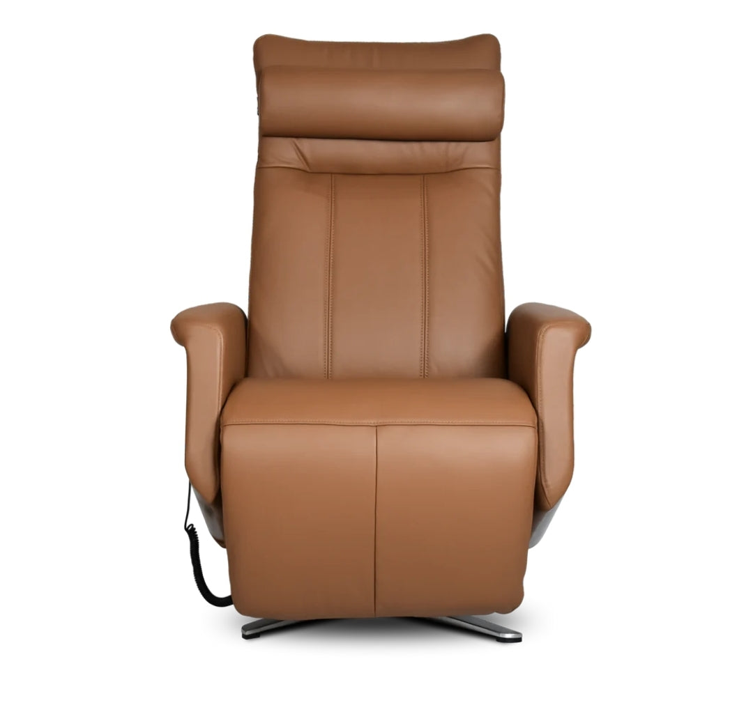 Svago Swivel Zero Gravity Recliner (Toffee & Walnut)