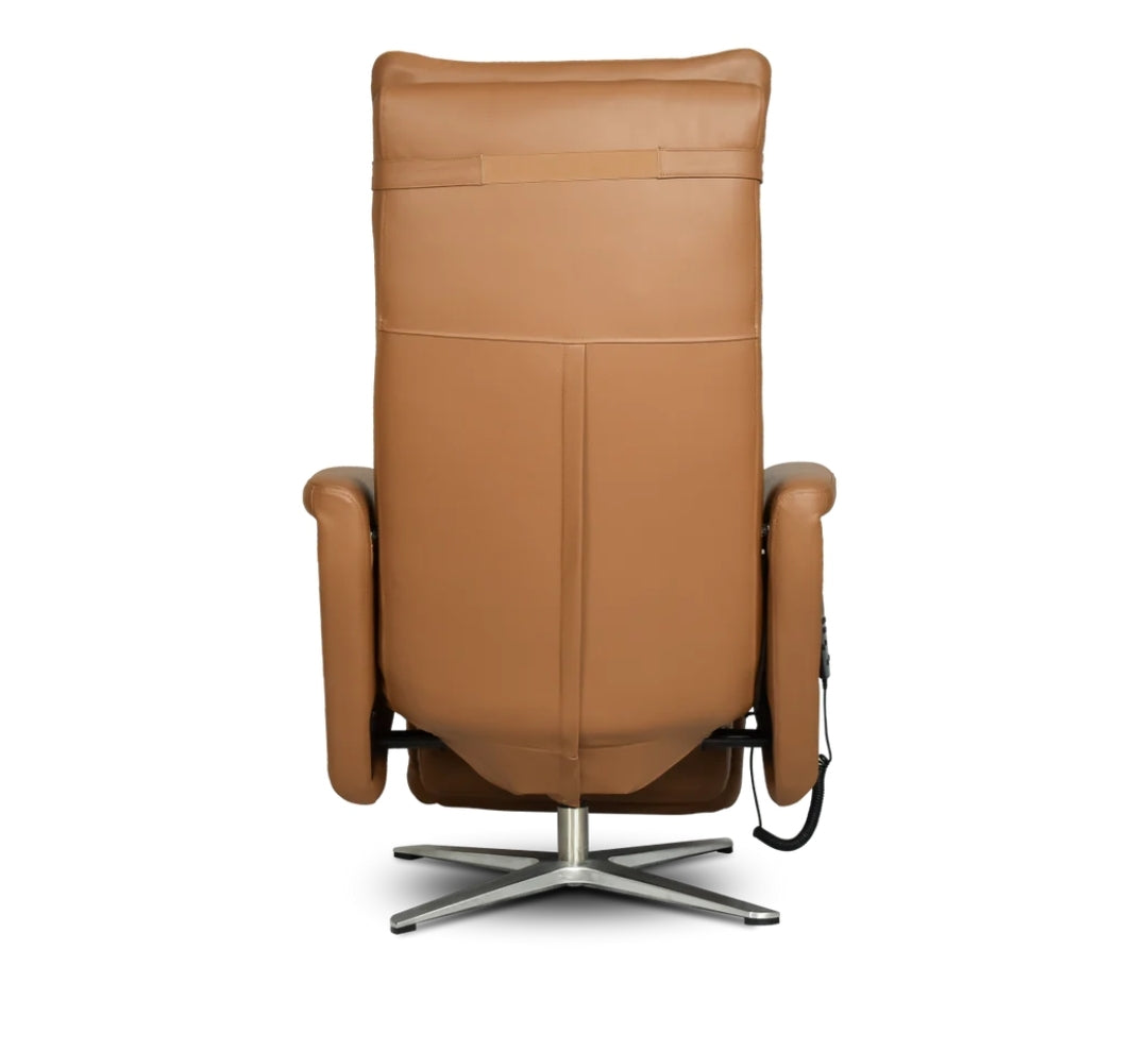 Svago Swivel Zero Gravity Recliner (Toffee & Walnut)