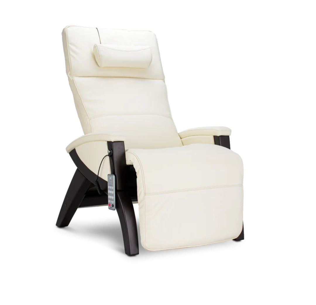 Svago Newton Zero Gravity Recliner (Ivory & Dark Walnut)