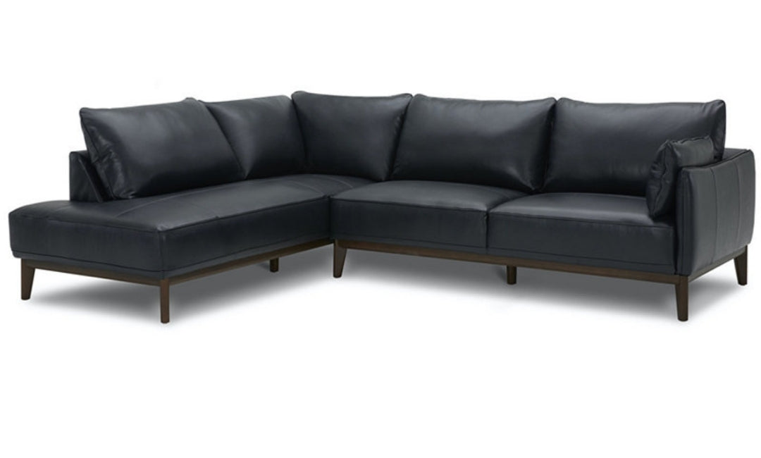 Jollene Leather 2-Pc. Sectional with Chaise