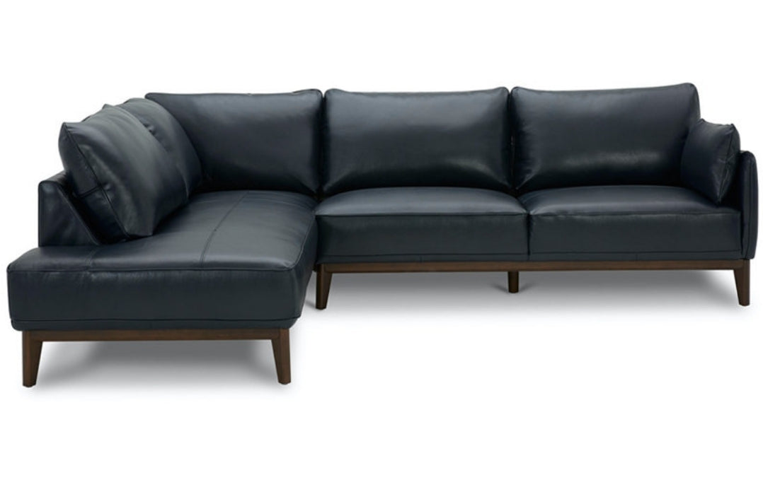 Jollene Leather 2-Pc. Sectional with Chaise