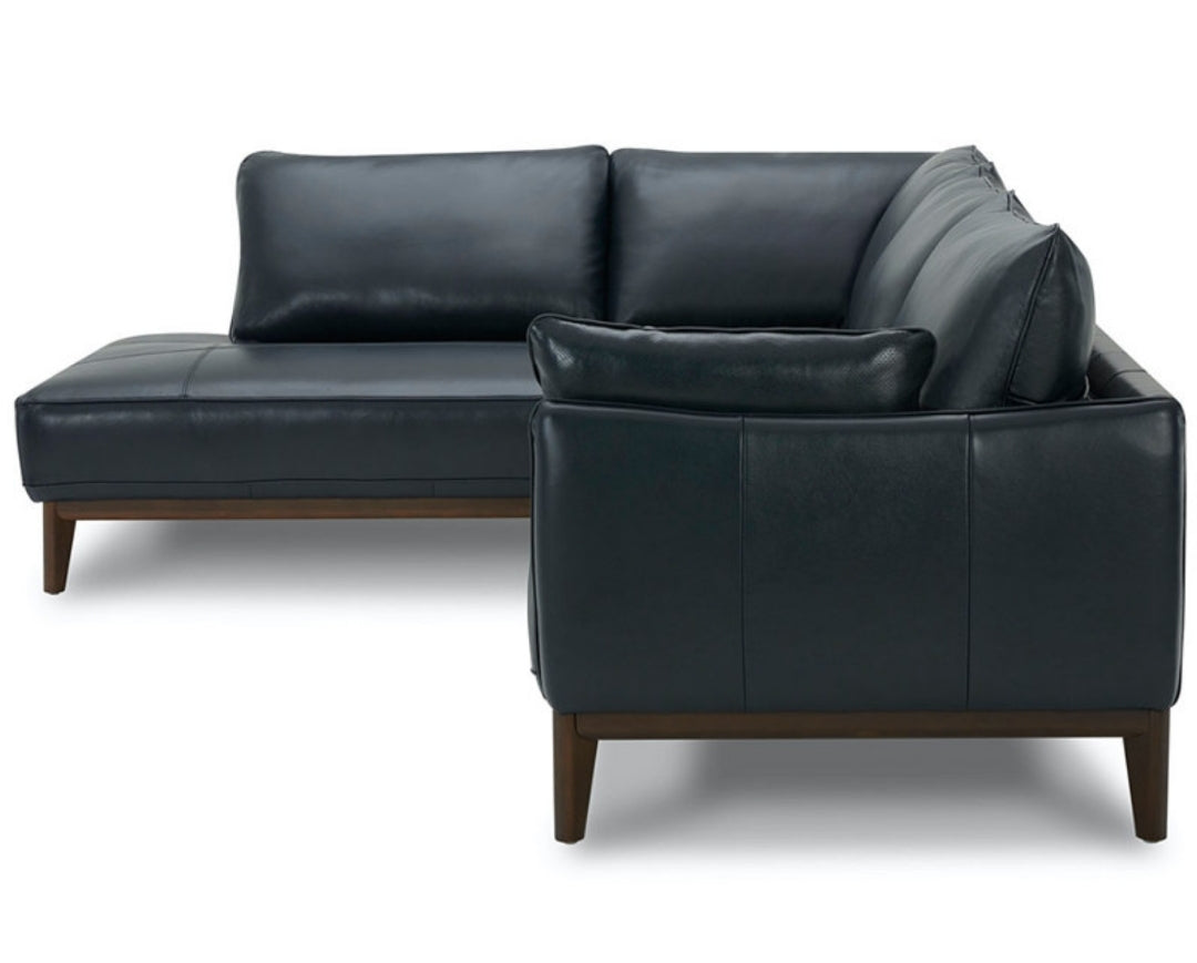 Jollene Leather 2-Pc. Sectional with Chaise