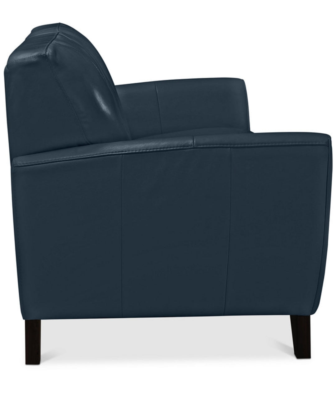 Myia 82" Tufted Back Leather Sofa (Peacock Blue)