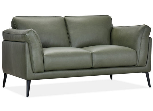 Keery 70" Leather Loveseat (Moss)