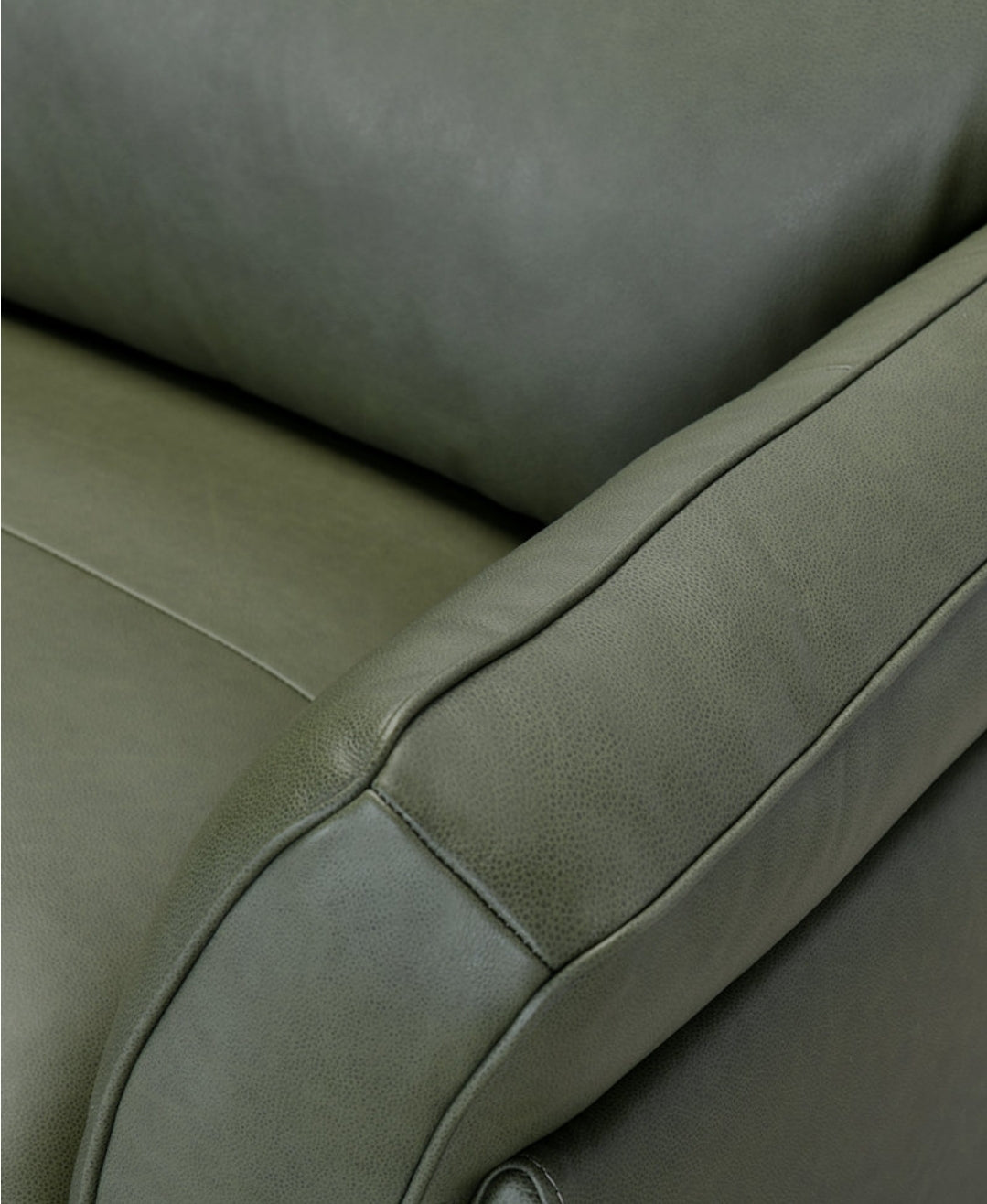 Keery 70" Leather Loveseat (Moss)