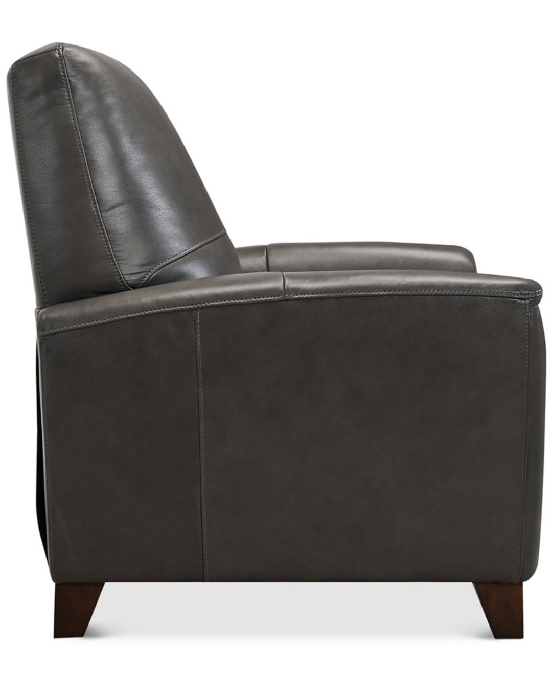 Brayna 35" Classic Leather Pushback Recliner (Charcoal)
